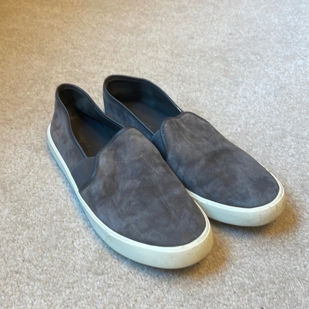 Vince gray suede slip on sneaker
